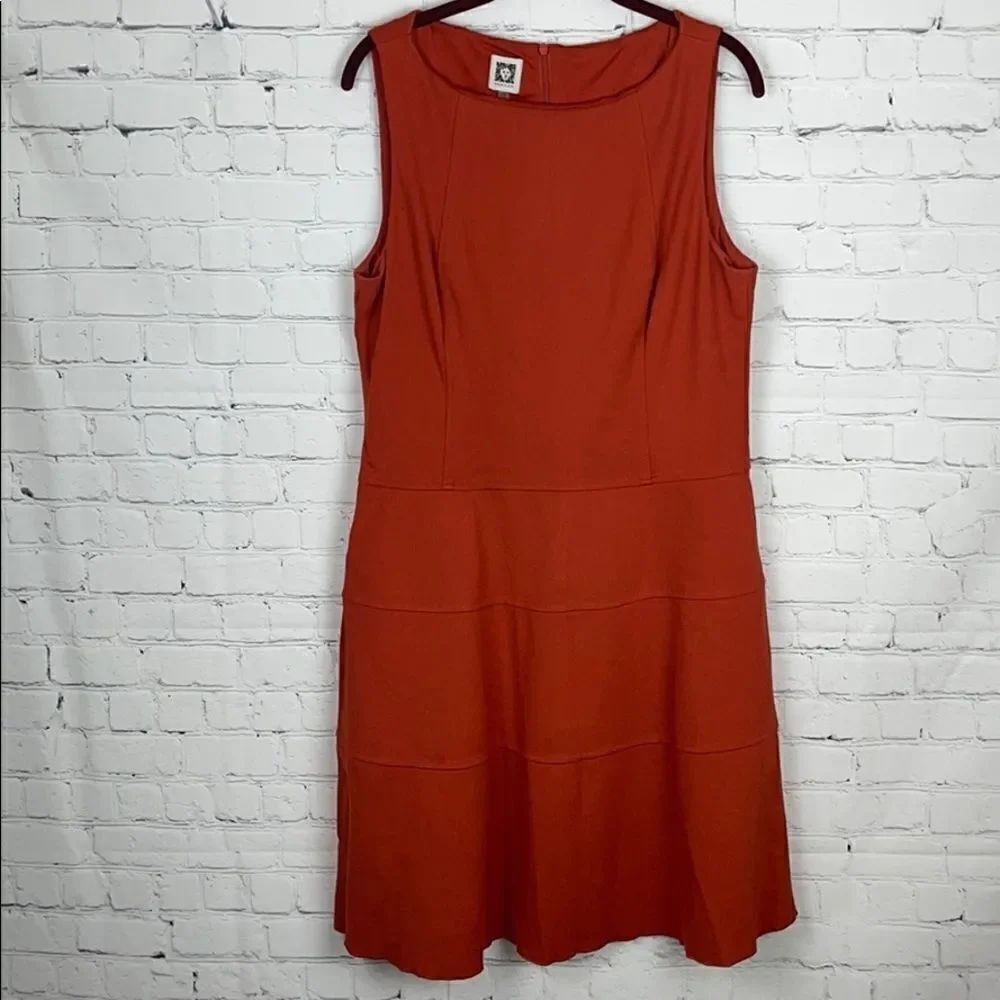 Anne Klein Orange Dress Sleeveless Size 12